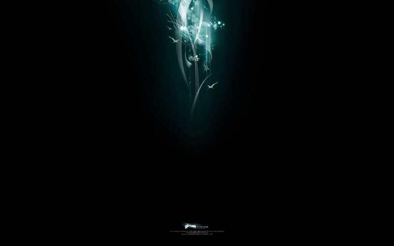 Glowing Abstract Design — Black, Mysterious