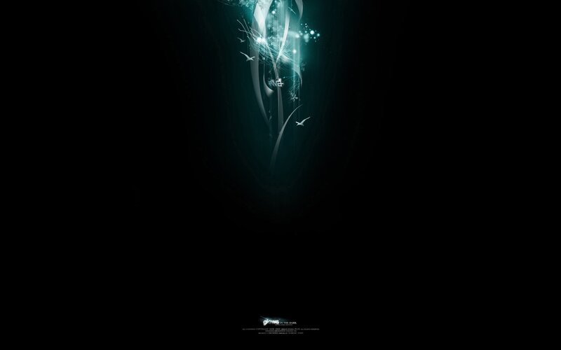 Glowing Abstract Design — Black