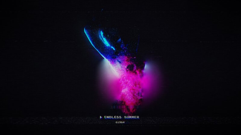 Glowing Abstract Figure — Black, Mysterious