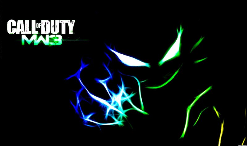 Glowing Abstract Figure — Black
