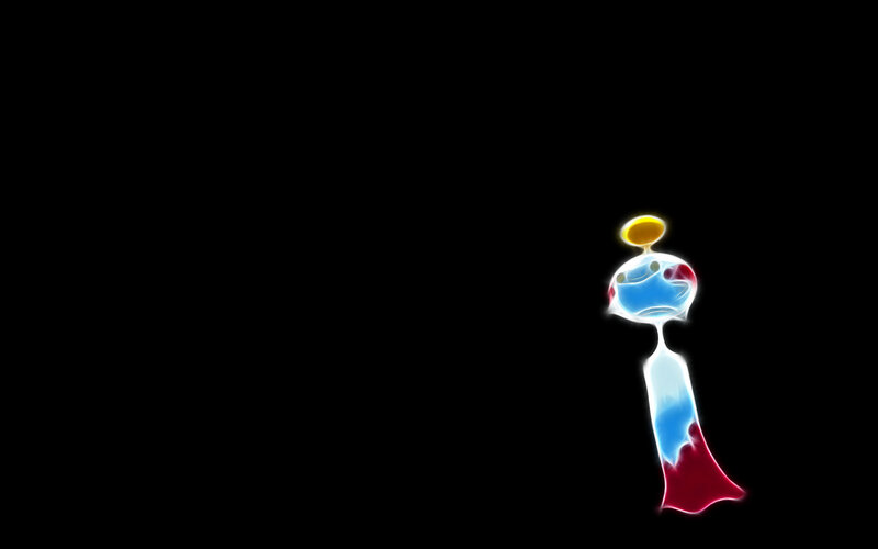 glowing abstract figure