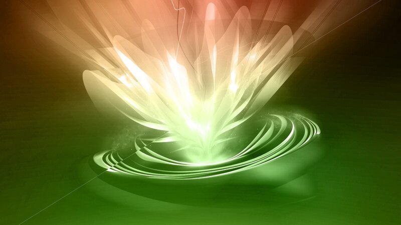 glowing abstract flower