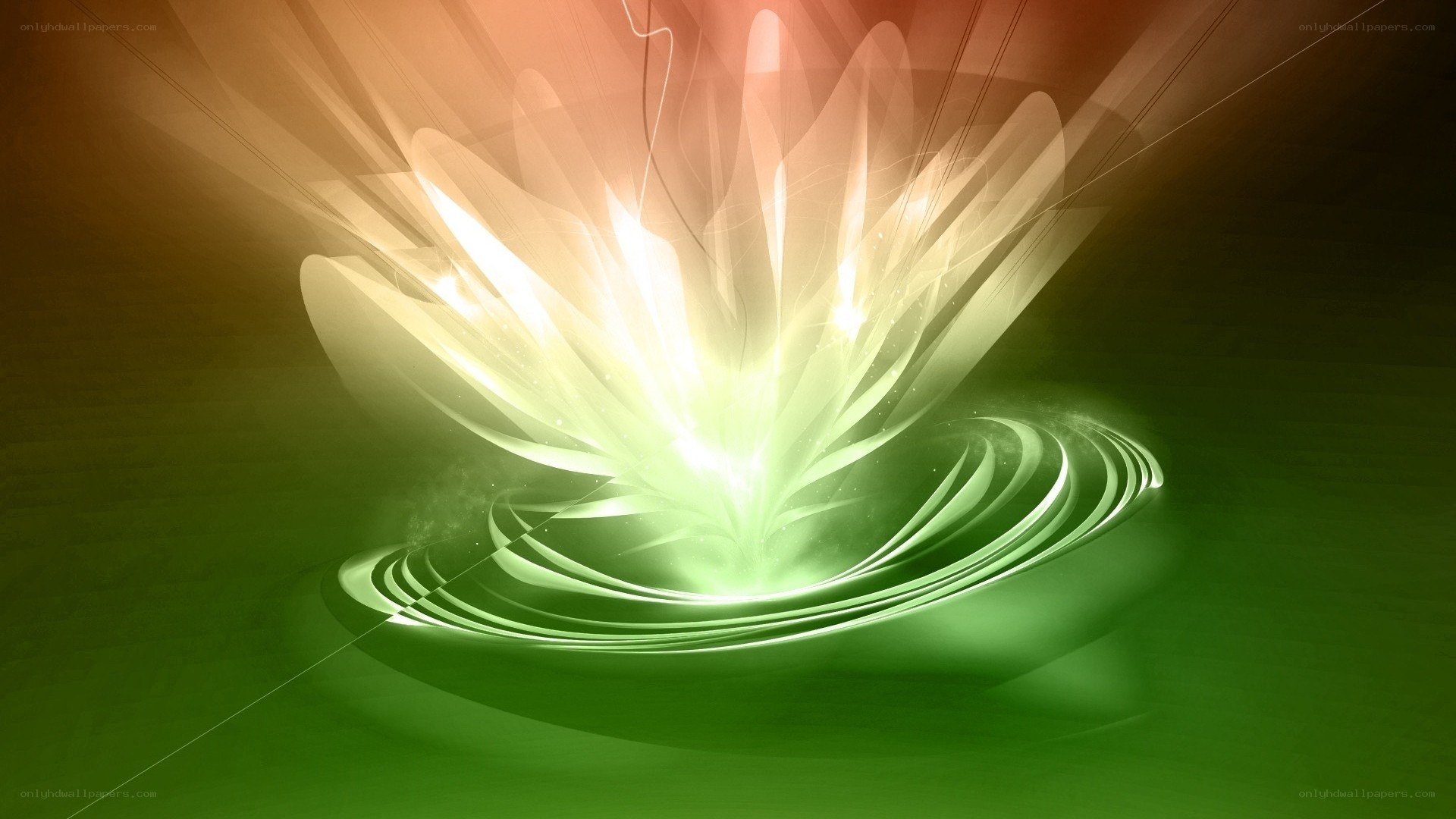glowing abstract flower