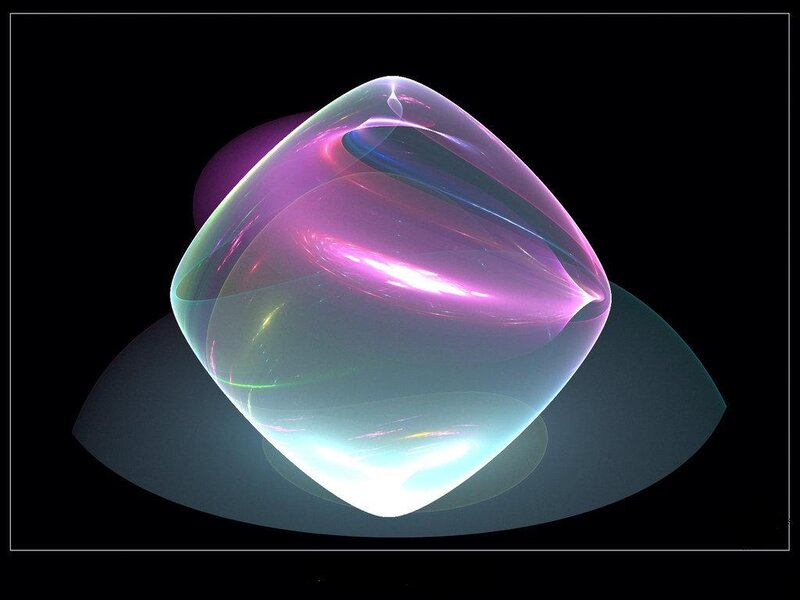 glowing abstract fractal shape