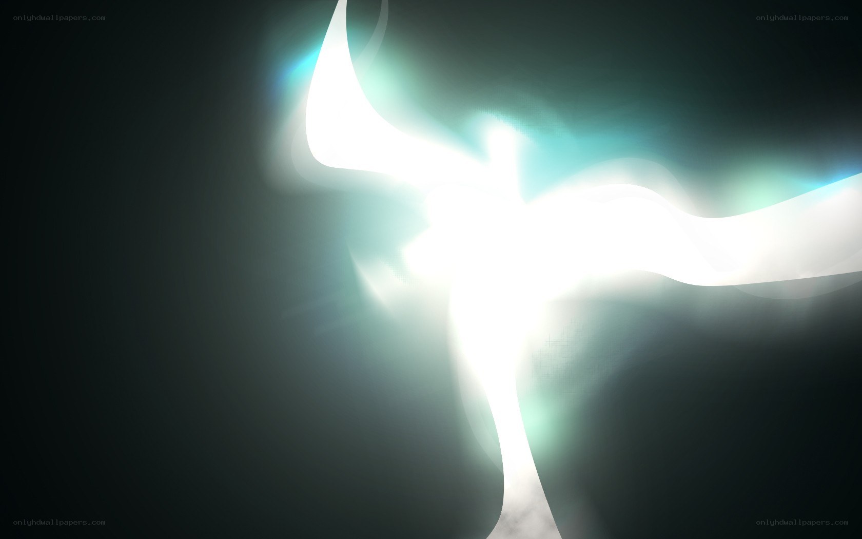 glowing abstract light form
