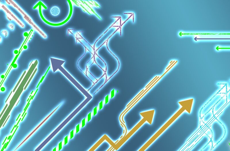 Glowing Abstract Lines — Blue, Dynamic, Digital Art