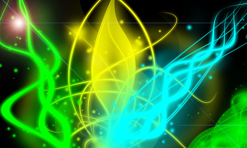 Glowing Abstract Lines — Green