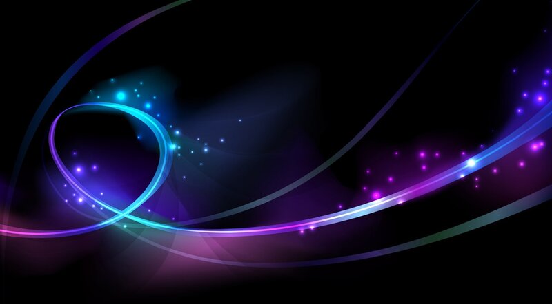 Glowing Abstract Lines — Purple, Dynamic, Light Streaks, Particles, Dark Background