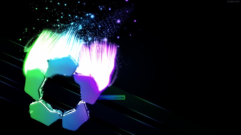 Glowing Abstract Shape — Green