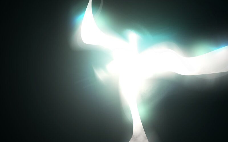 Glowing Abstract Shape — White