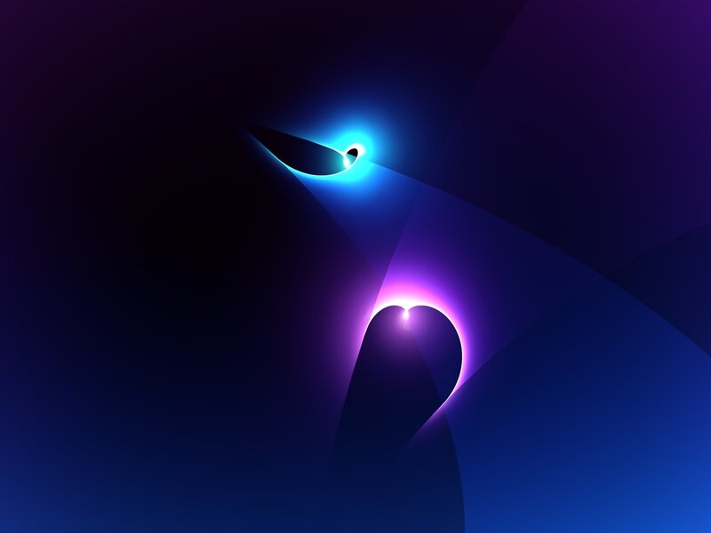 Glowing Abstract Shapes — Blue