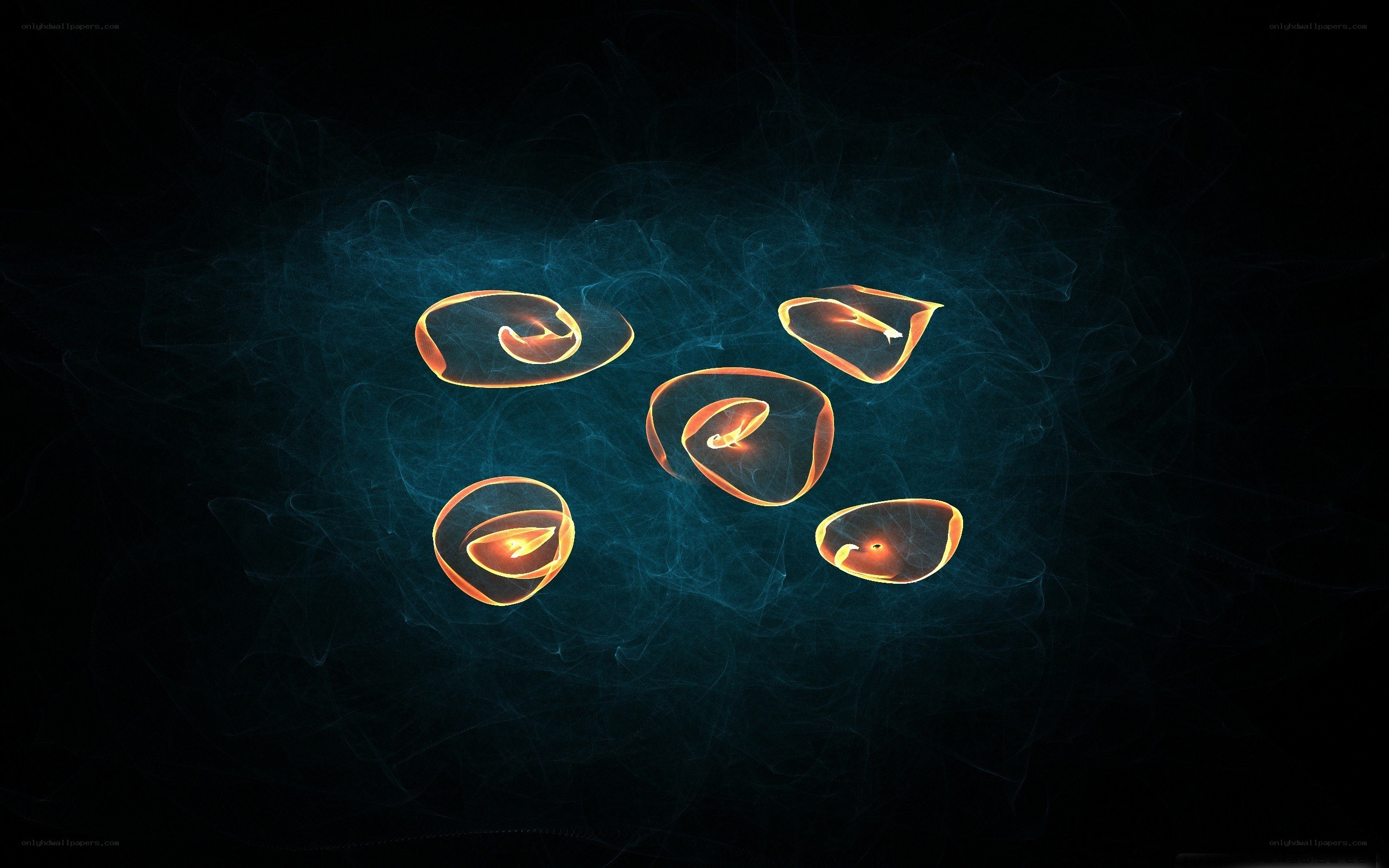 glowing abstract shapes