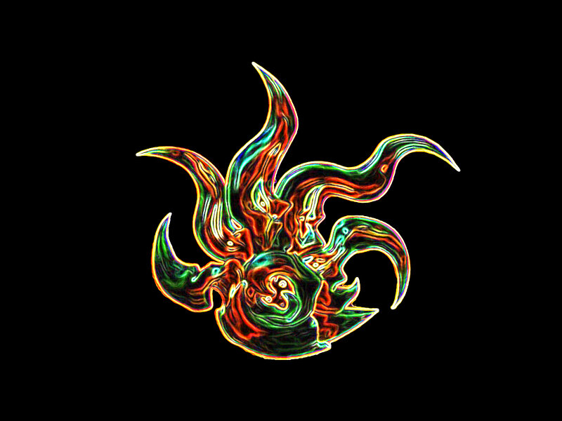 Glowing Abstract Symbol — Green