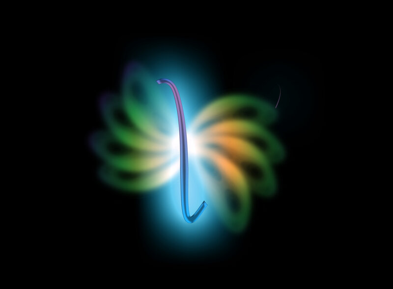 glowing abstract symbol