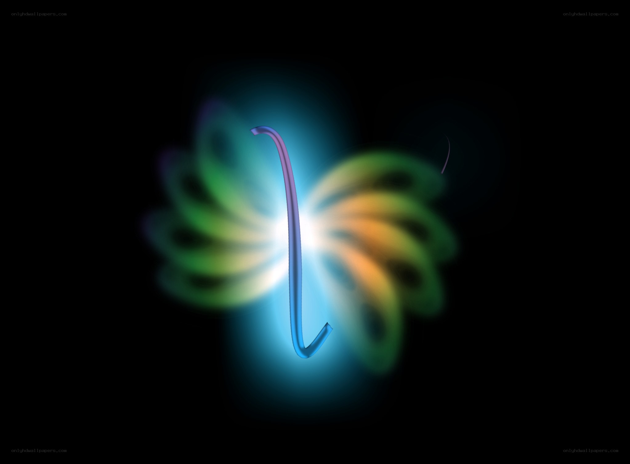 glowing abstract symbol