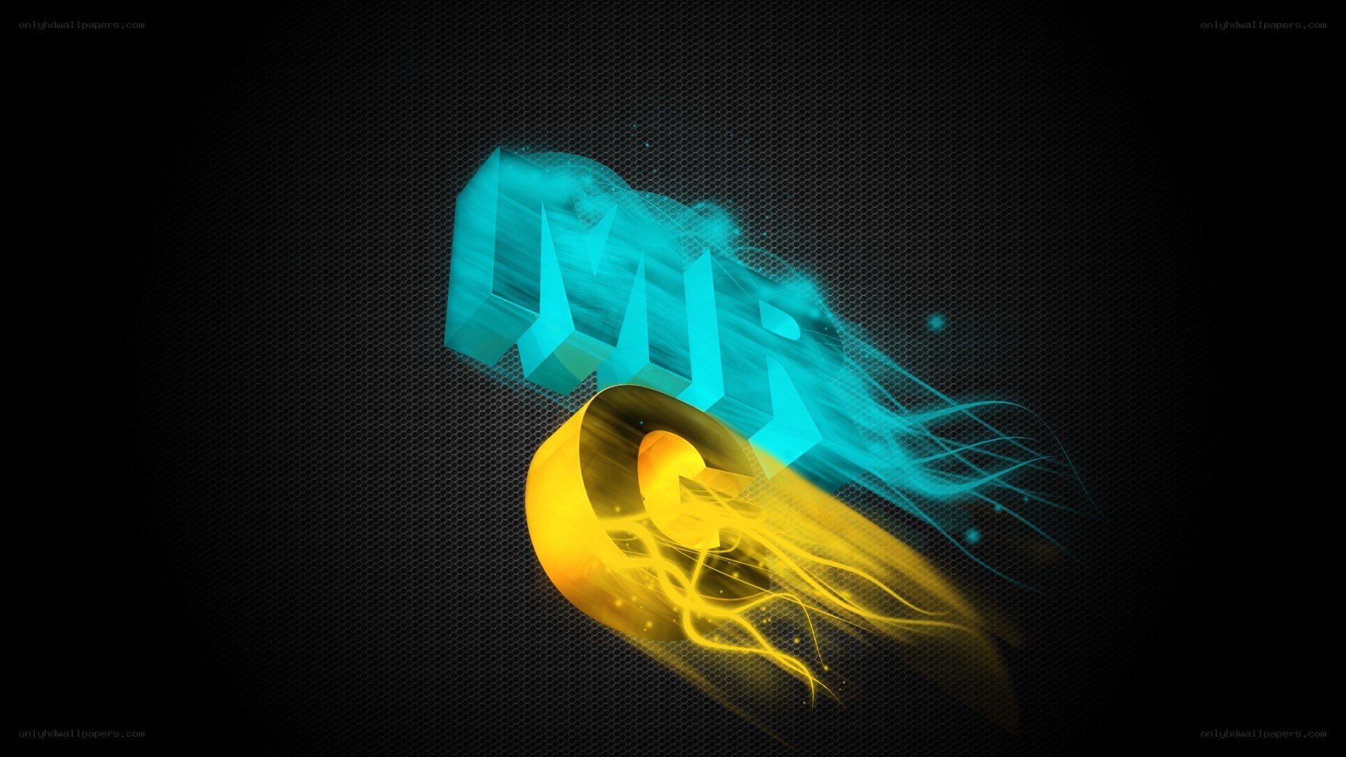 glowing abstract text art