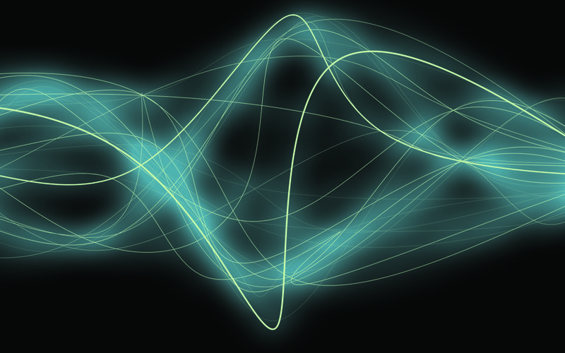 glowing abstract wave lines