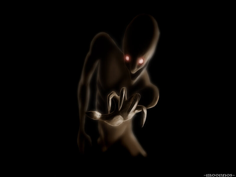 glowing alien figure