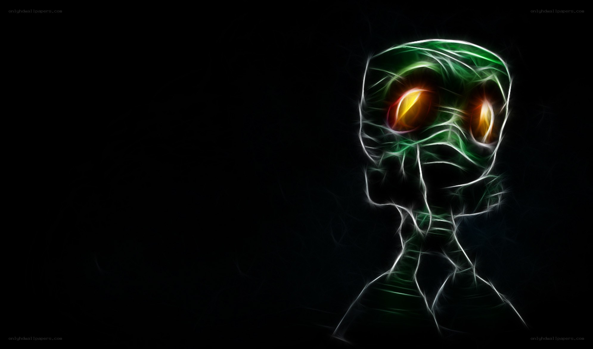 glowing alien figure