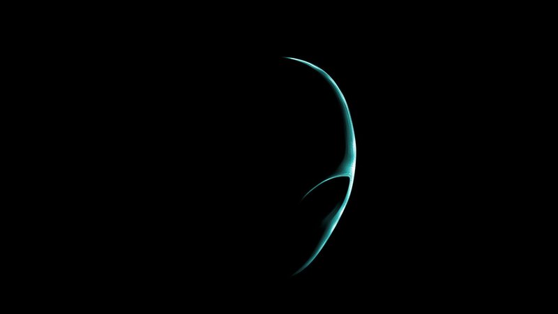 Glowing Alien Head — Black
