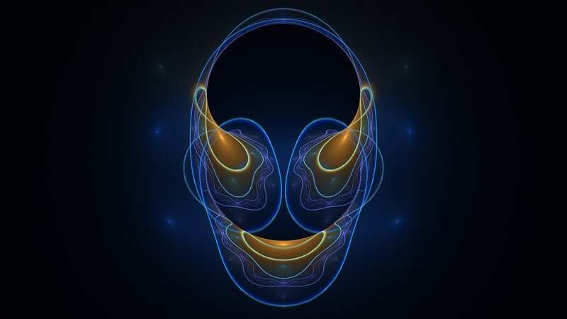 Glowing Alien Head