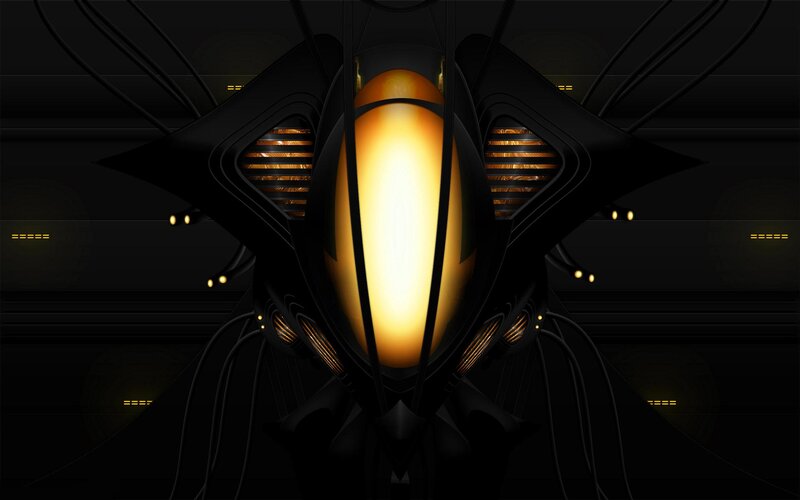 Glowing Alien Helmet