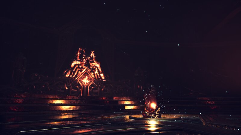 Glowing Altar in Dark Chamber