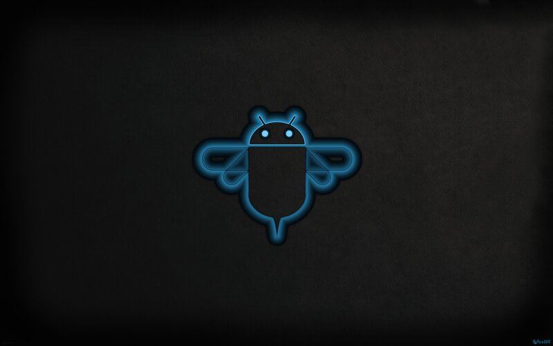 glowing android logo wallpaper