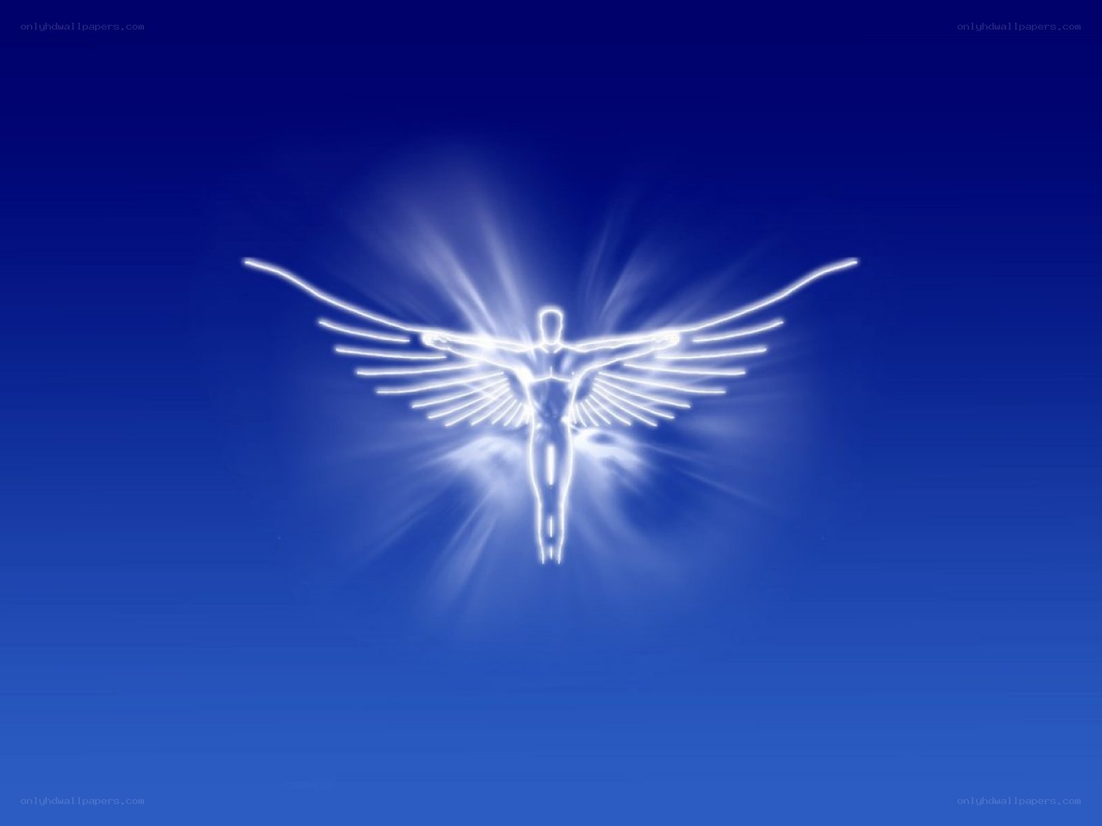 glowing angel figure