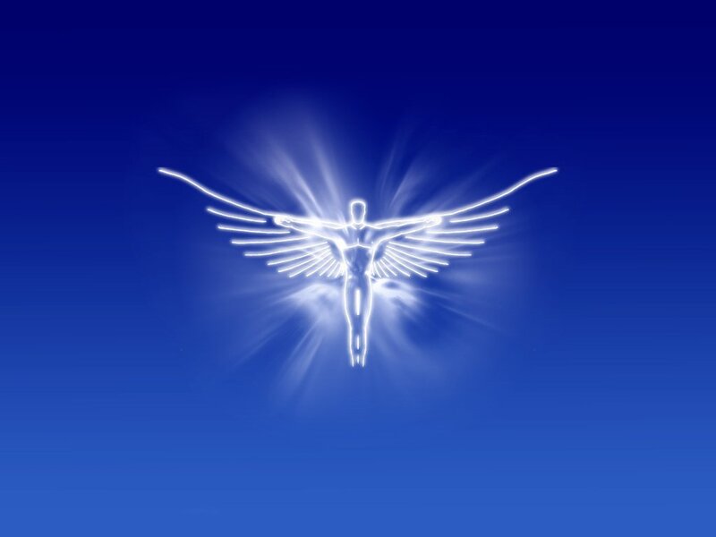glowing angel figure