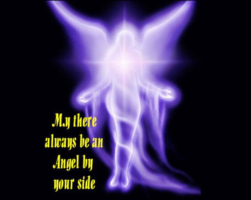 Glowing Angel Figure — Purple