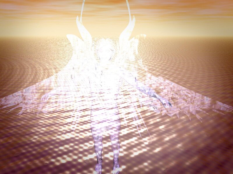 Glowing Angel Figure — White