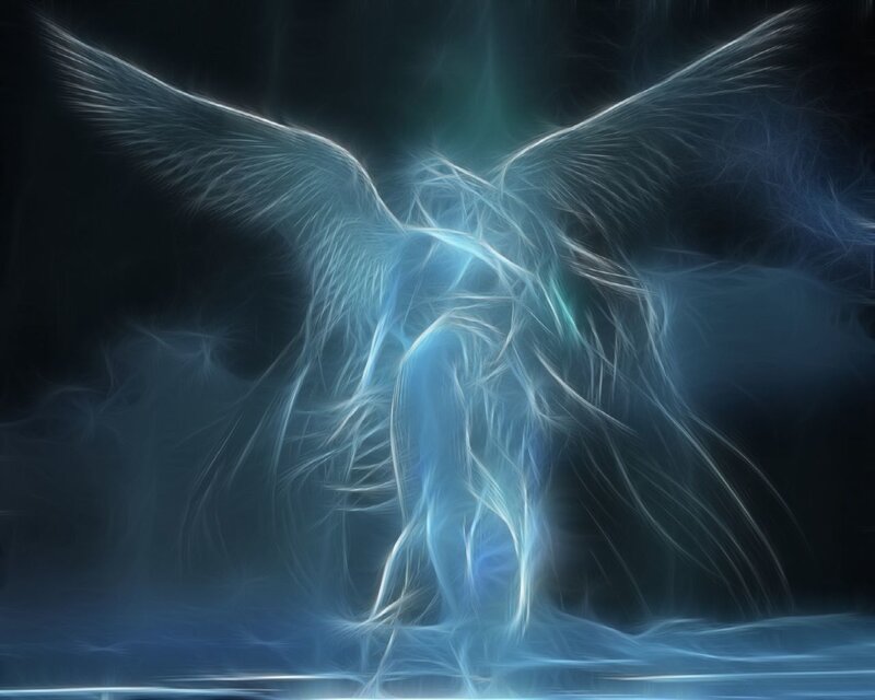 glowing angel wings