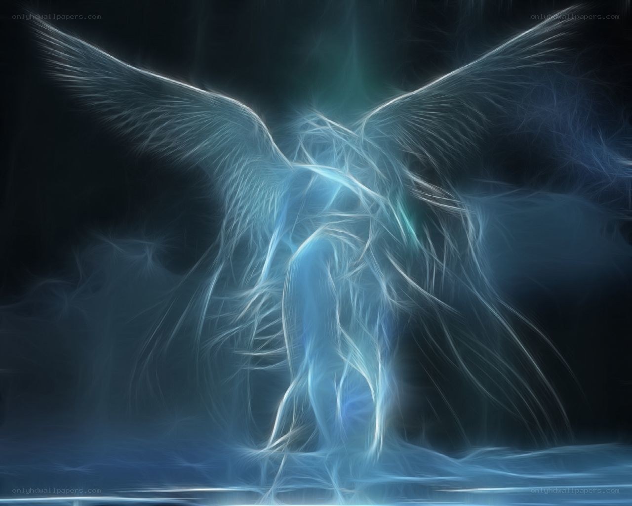 glowing angel wings