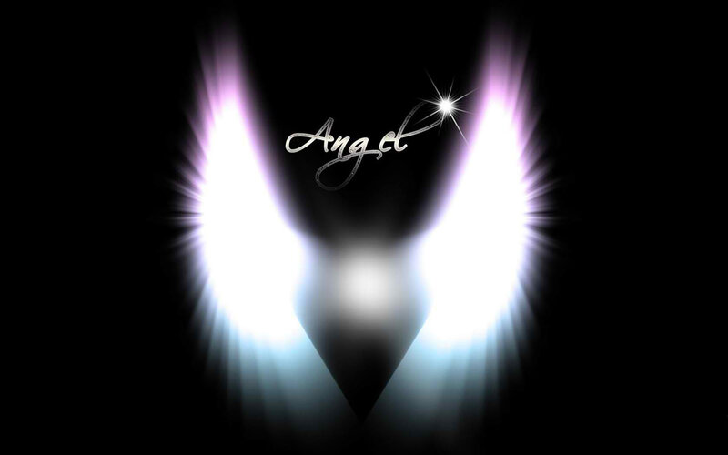 Glowing Angel Wings — Black, Dramatic