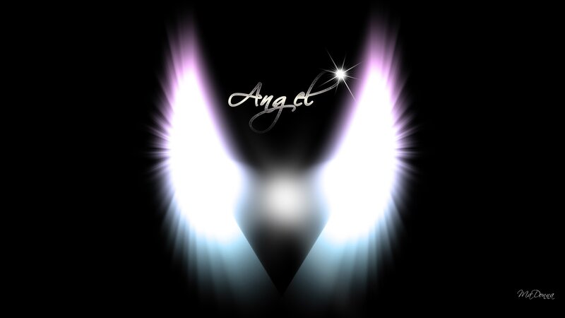 Glowing Angel Wings — Black