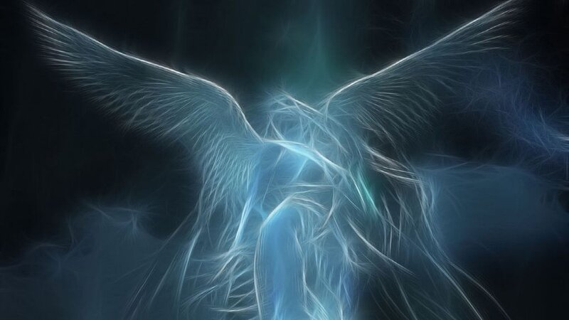 Glowing Angel Wings — Blue