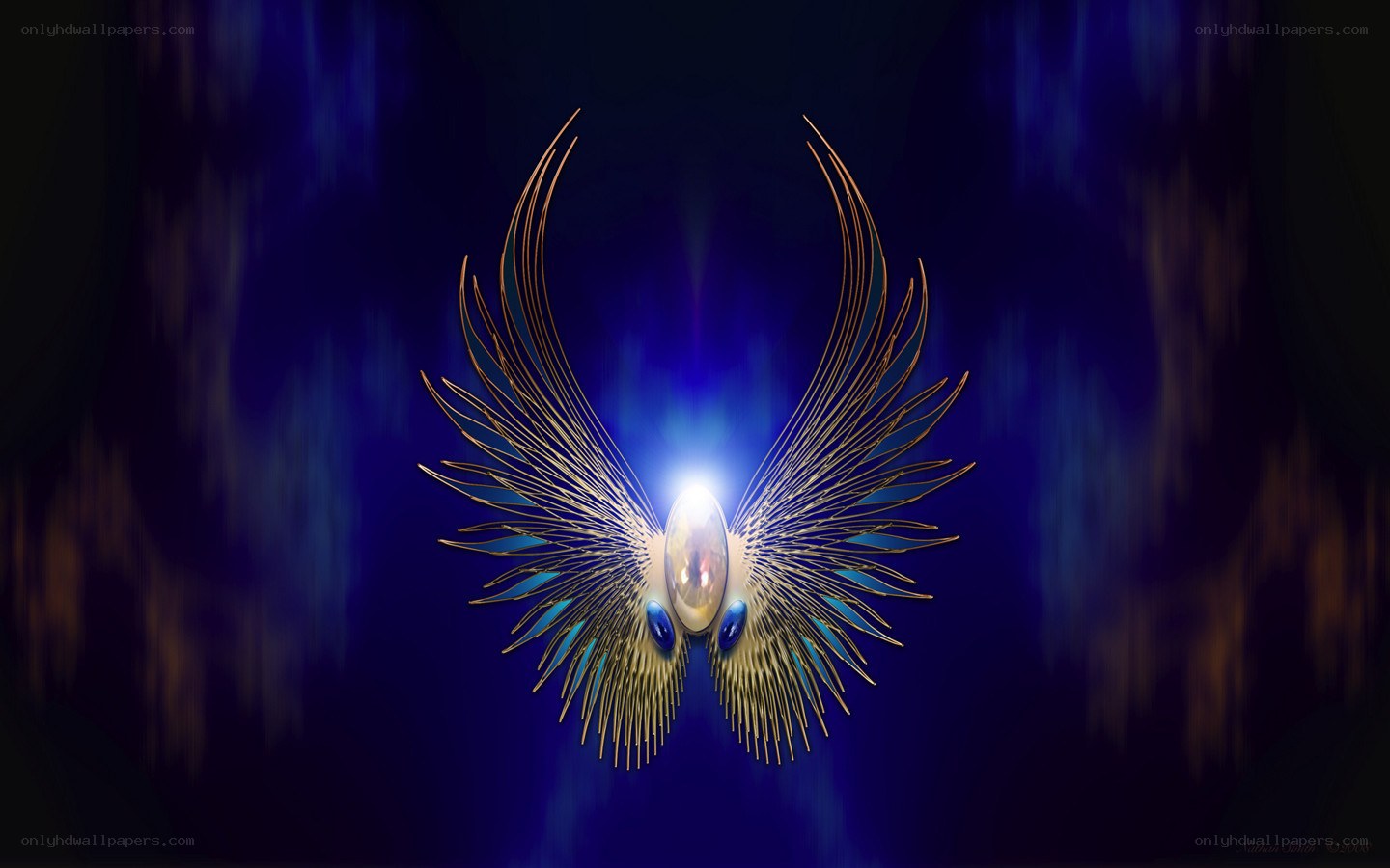glowing angel wings design