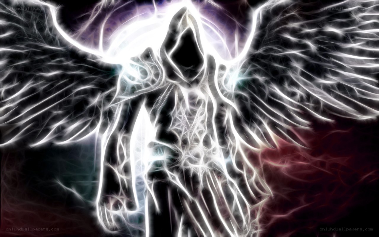 glowing angelic figure