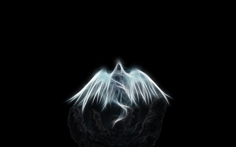 glowing angelic figure
