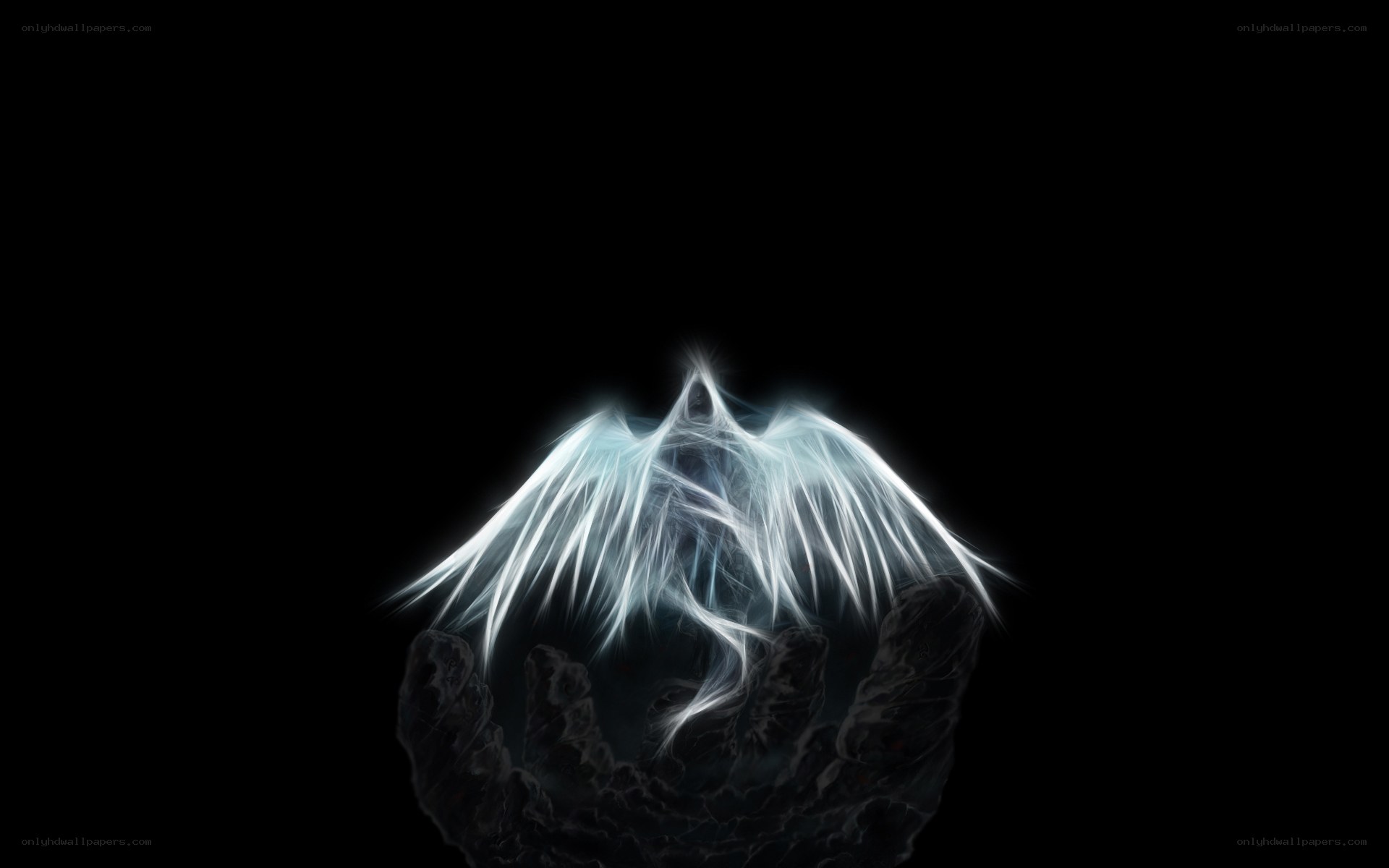 glowing angelic figure
