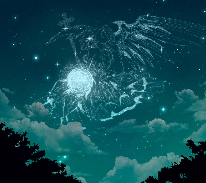 Glowing Angelic Figure — Teal