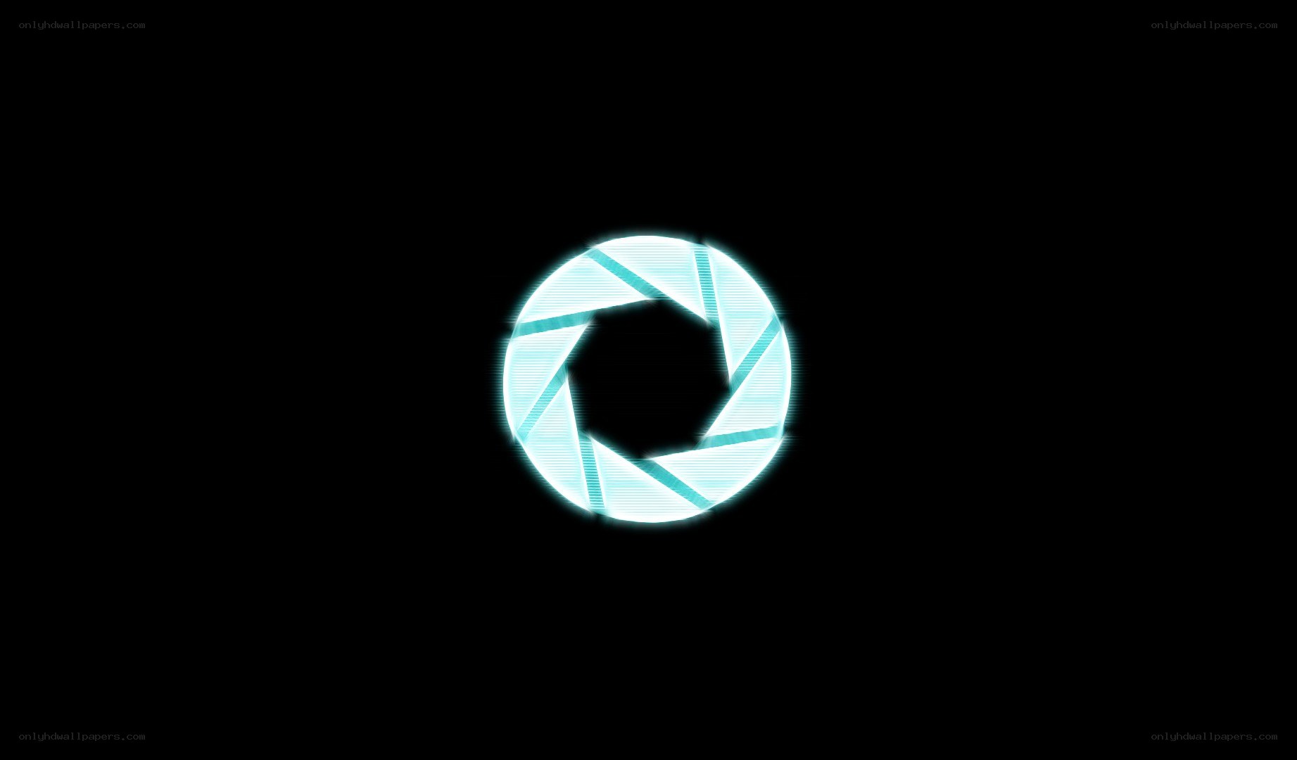 glowing aperture logo