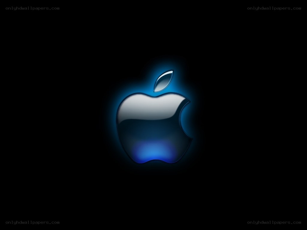 glowing apple logo
