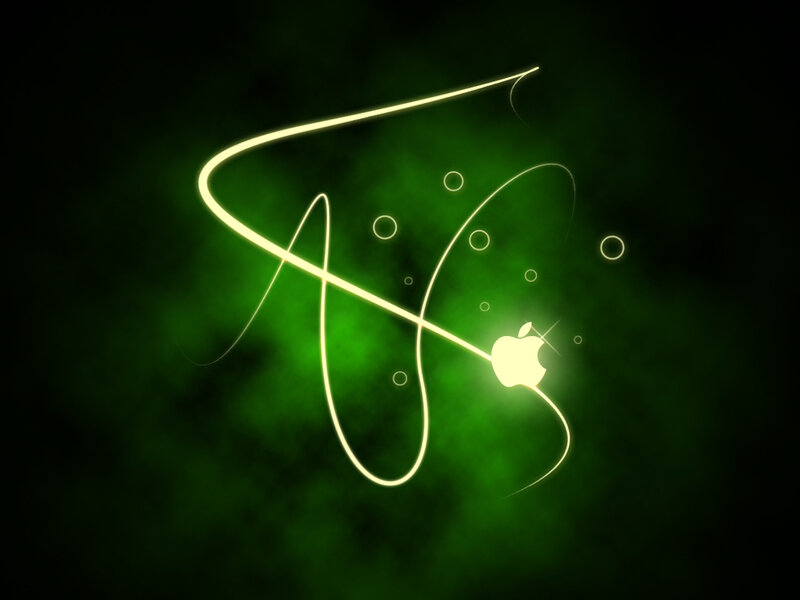 glowing apple logo design