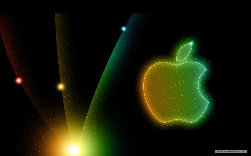Glowing Apple Logo — Green