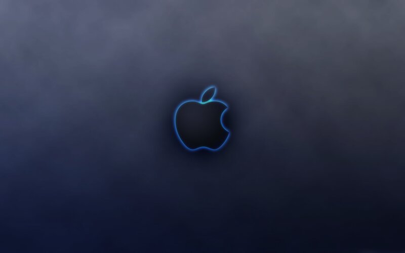 glowing apple logo