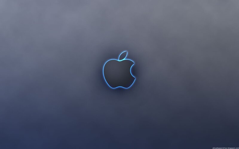 glowing apple logo wallpaper