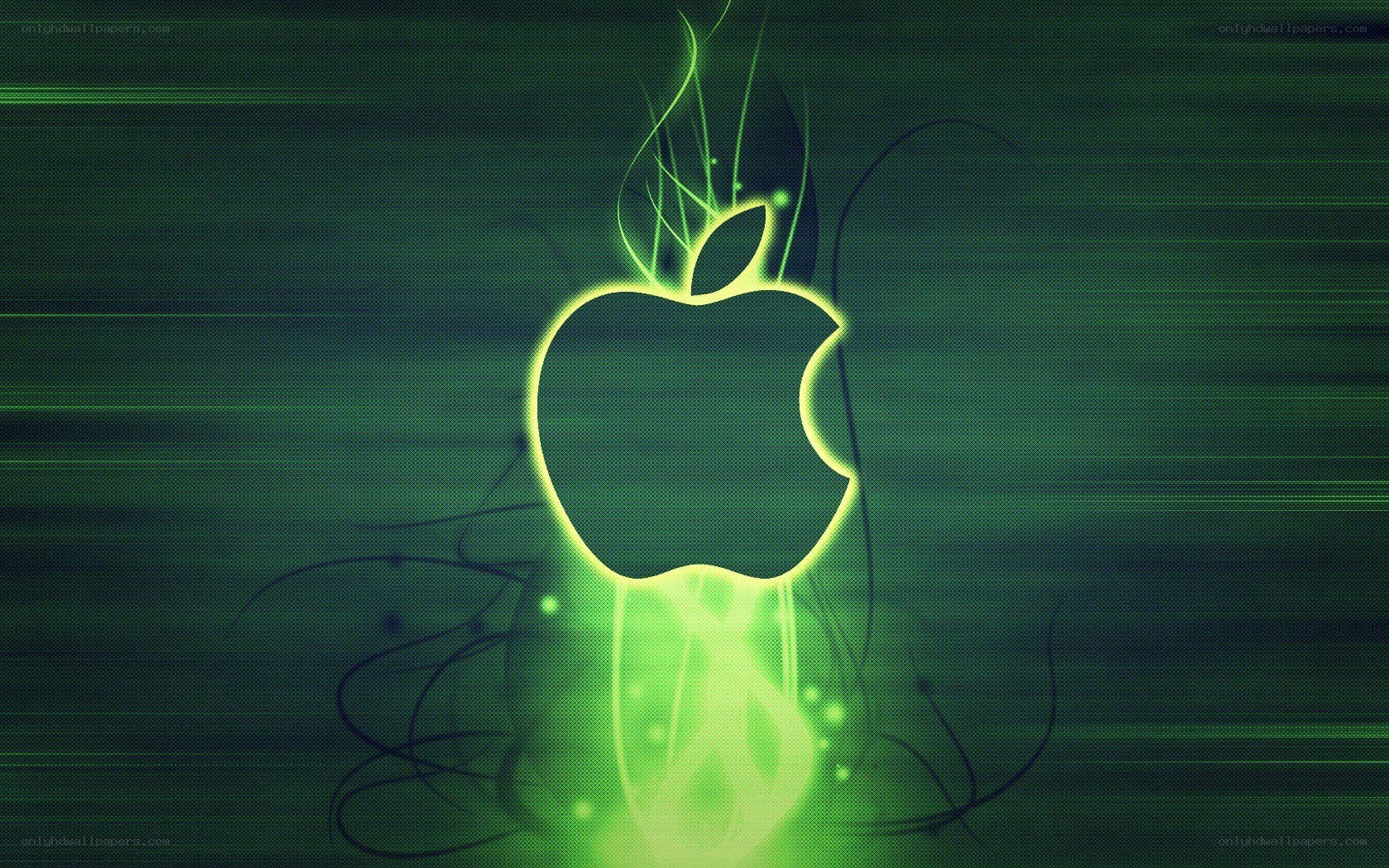 glowing apple logo wallpaper
