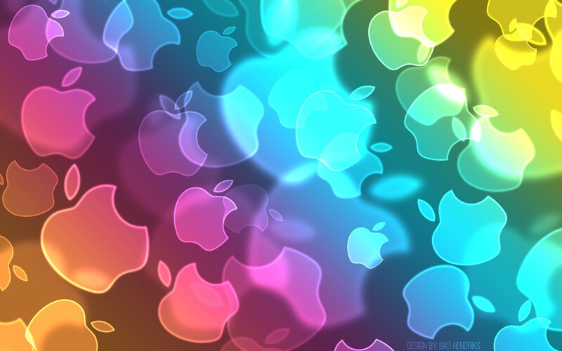 Glowing Apple Logos — Blue